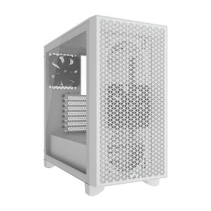 Corsair 3000D Airflow Mid-Tower PC Case - White - 2X SP120 Elite Fans - Four-Slot GPU Support ? Fits up to 8X 120mm Fans - High-Airflow Design