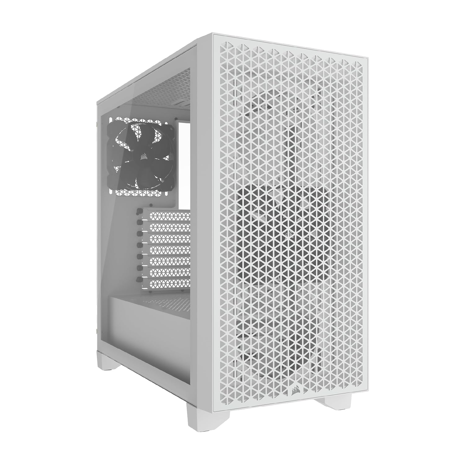 Corsair 3000D Airflow Mid-Tower PC Case - White - 2X SP120 Elite Fans - Four-Slot GPU Support ? Fits up to 8X 120mm Fans - High-Airflow Design