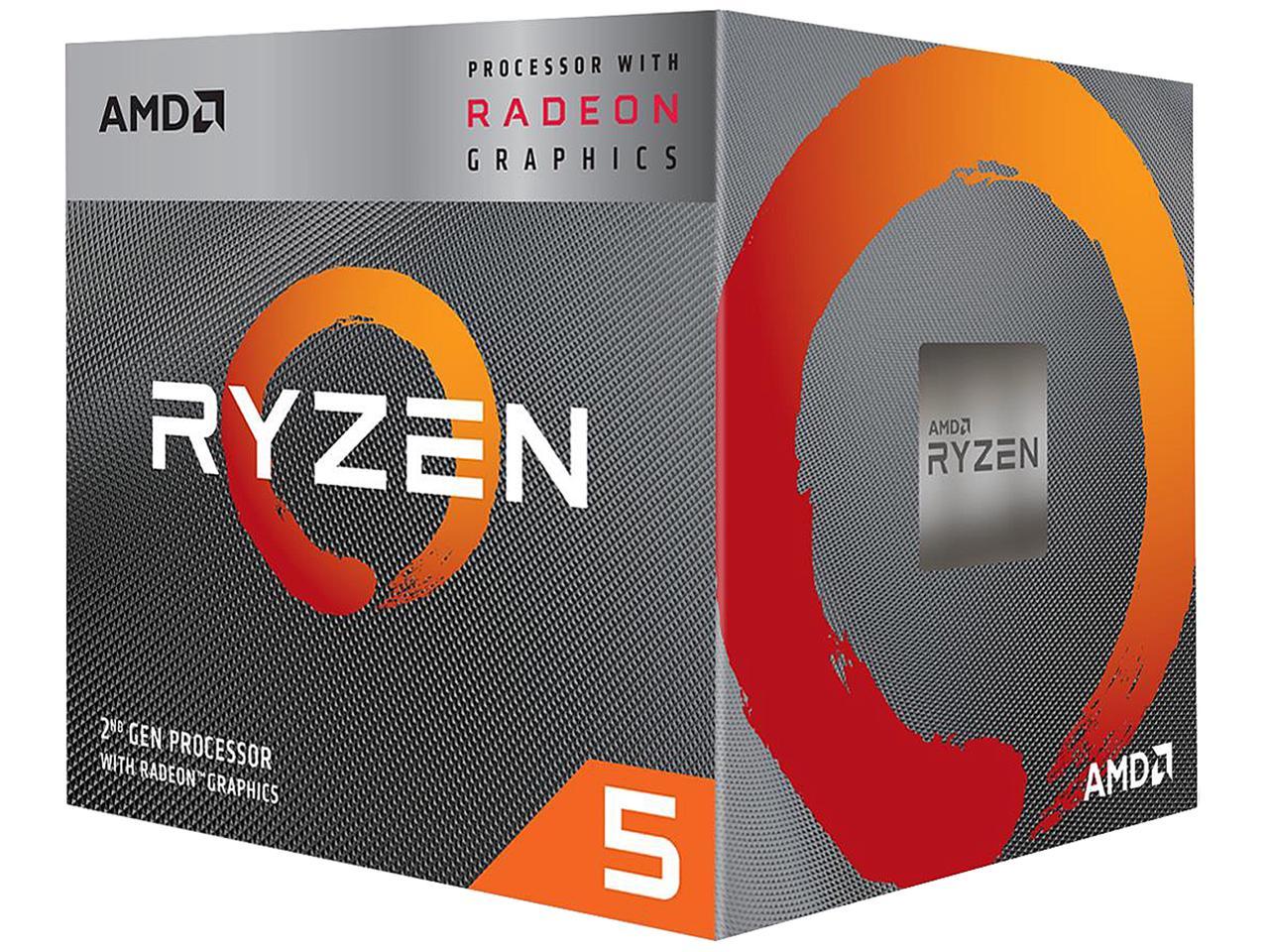 AMD RYZEN 5 3400G Quad Core 3.7 GHz (4.2 GHz Turbo) Desktop Processor - Socket AM4