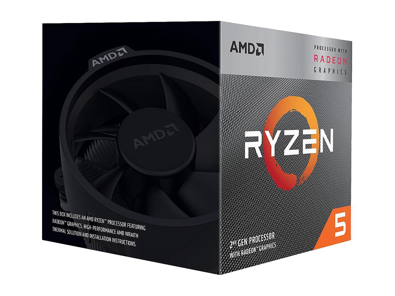 AMD RYZEN 5 3400G Quad Core 3.7 GHz (4.2 GHz Turbo) Desktop Processor - Socket AM4 - Image 2