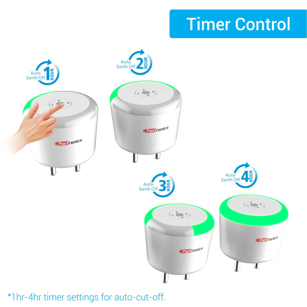 Portronics Adapto 464 Dual USB Charger with Auto Switch Off Timer (POR-464) - Image 3