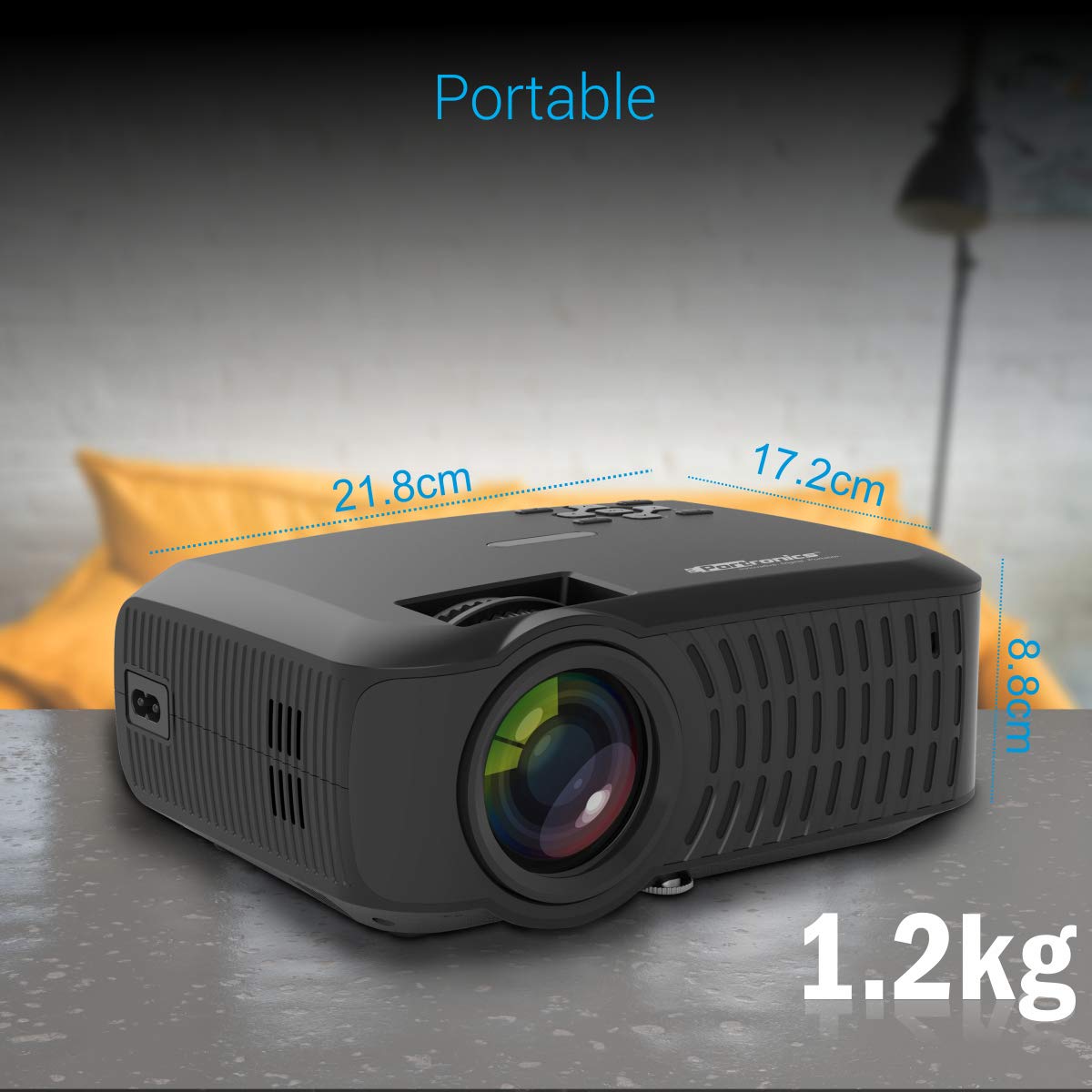 Portronics BEEM 200 Lumen Bright Full HD Multimedia LCD Projector (120 inch Large Screen/HDMI/VGA/USB/AV/SD Card Slot/Audio Output) - Image 5