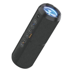 Portronics Breeze II Bluetooth Portable Stereo Speaker with TWS/ Micro SD Card/ Aux in/ Water Resistant/ 2000mAh Battery/ 20W - Black