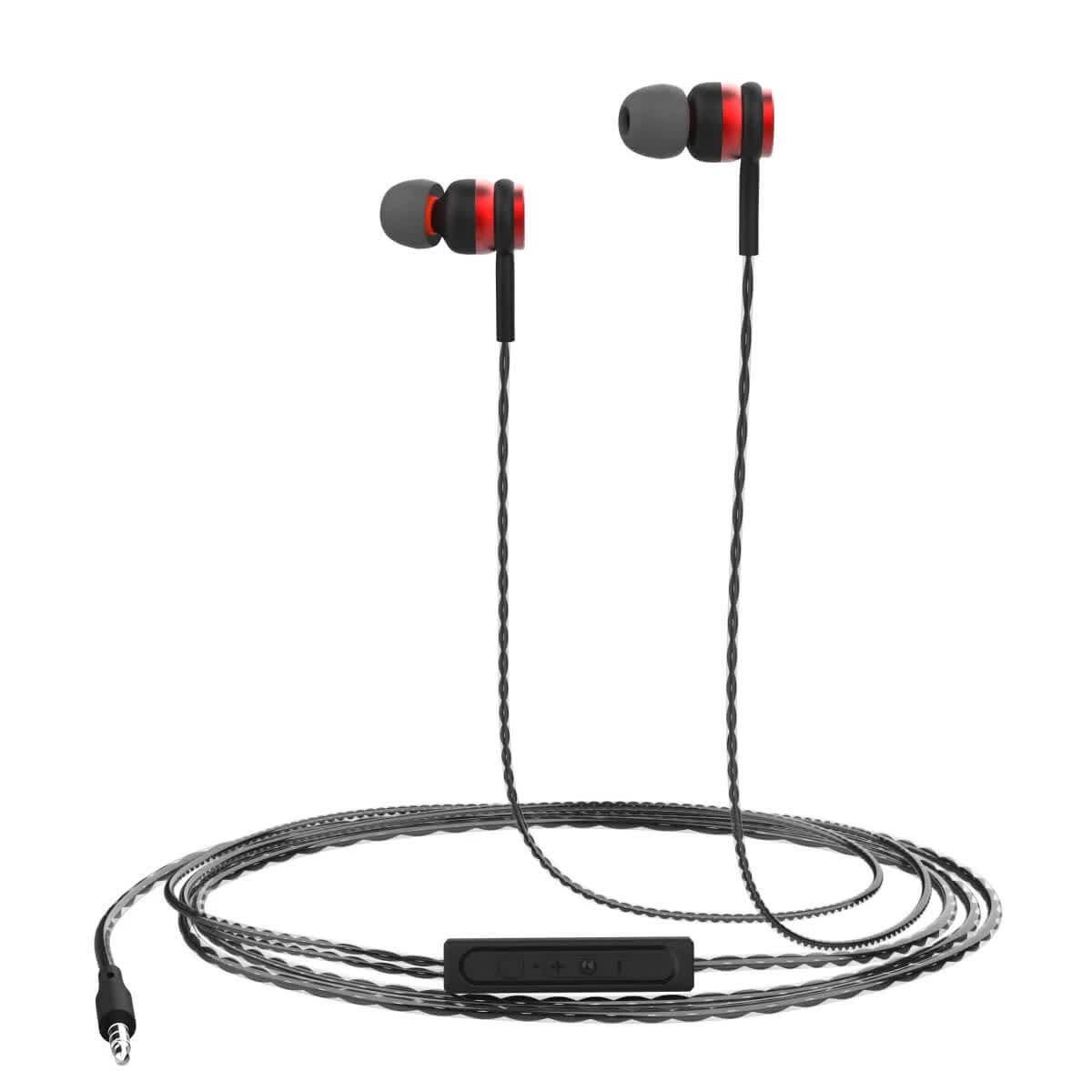Portronics Conch Gama In-Ear Earphones With Mic - Red (POR-1070)