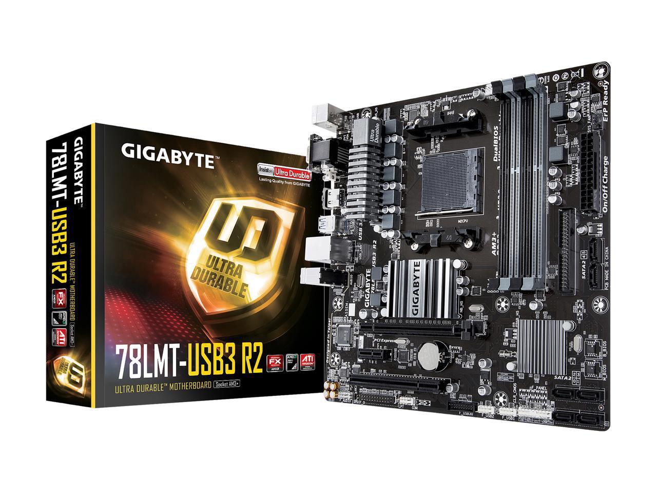 Gigabyte GA-78LMT-USB3 R2 Micro ATX AMD Motherboard for AM3/AM3+ Processors