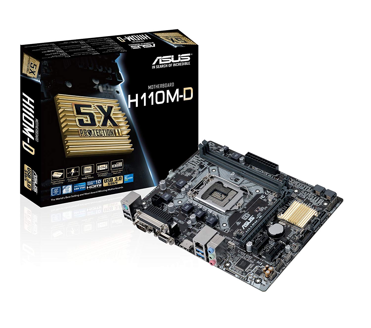 Asus H110M-D Motherboard for Intel 6th Gen Processors