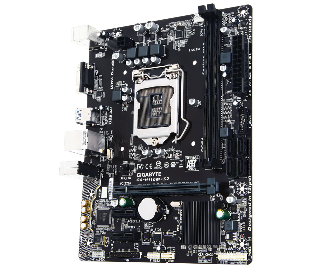 Gigabyte GA-H110M-S2 Socket LGA 1151 Motherboard - Image 3