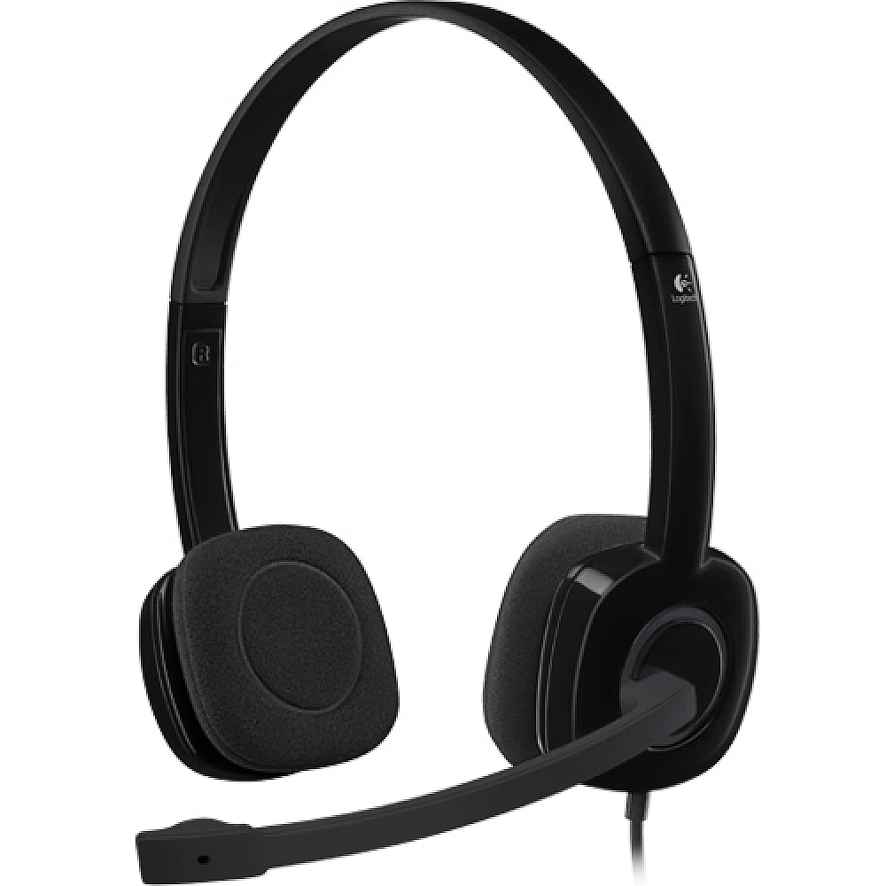Logitech H151 Stereo Headset with Noise Cancelling Mic/ 3.5mm Jack - Black