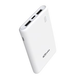 Portronics Indo 5X 5000mAh Power Bank with Dual Input (Micro, Type-C) - White