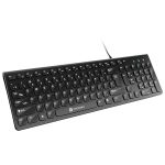 Portronics Ki-Pad 2 USB Wired Keyboard with 104 Keys/ Dual Color Chicklet Keys/ Rupee Symbol (?) Key/ Noiseless Typing/ 1.5 m Long Cable/ 10 Million Keystrokes Long Life for PC/ Laptop & USB-Supported Devices (Black)