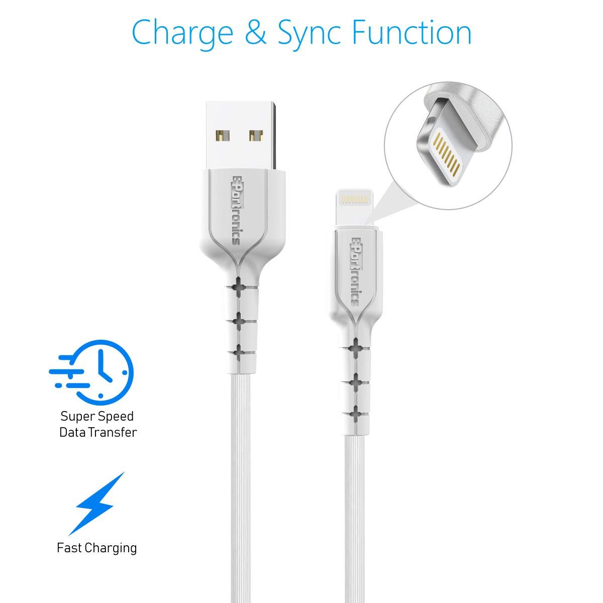 Portronics Konnect Star Lightning Cable for Charging & Data Transfer (POR-225) - Image 2