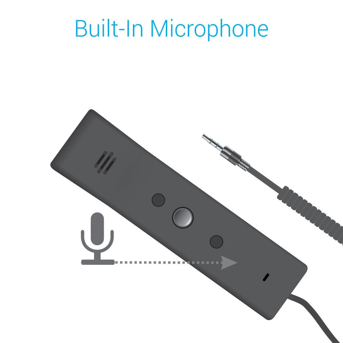 Portronics Phoni 3 - Retro Wired Headset For Mobile phone(Grey) - Image 3