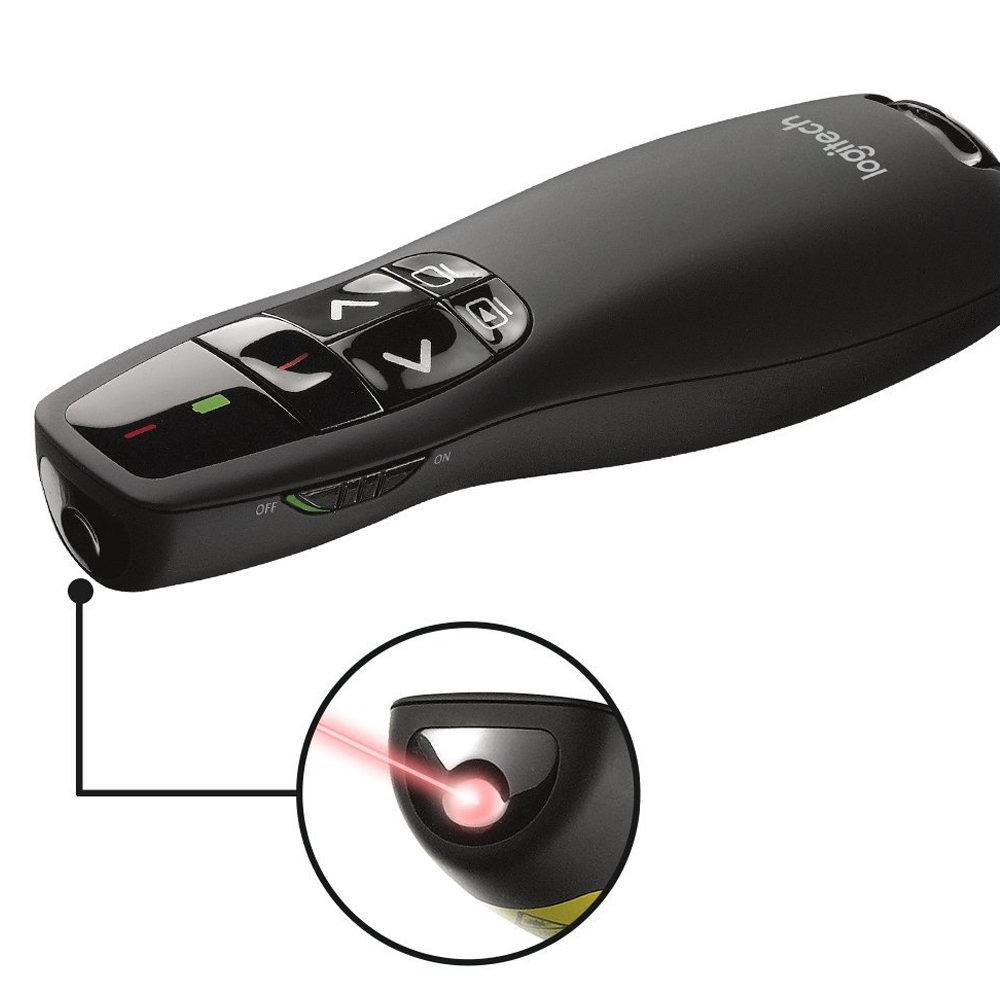Logitech R400 Wireless Presenter - Remote with Laser Pointer - Image 2