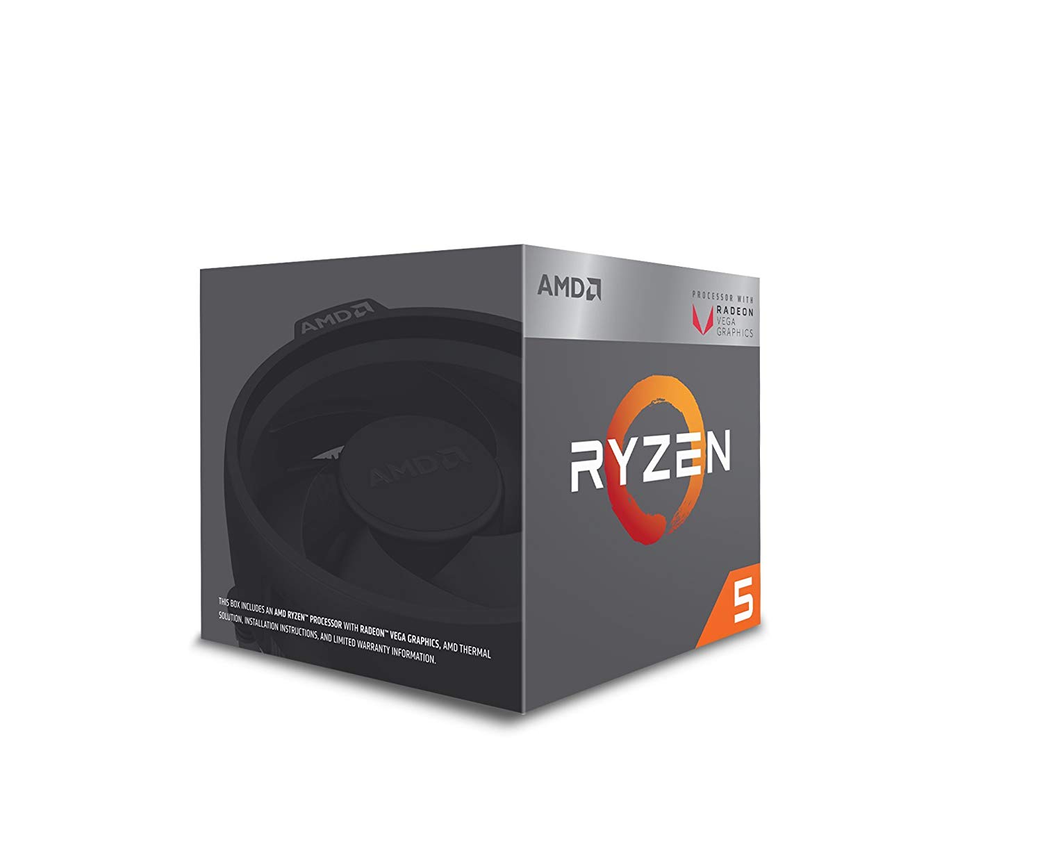 AMD RYZEN 5 2400G Quad Core 3.6 GHz (3.9 GHz Turbo) Desktop Processor - Socket AM4 - Image 3