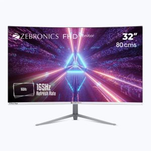 Zebronics Zeb-AC32FHD LED (165Hz) 32 inch Gaming Monitor - 80 cm, IPS, Ultra Slim, FHD 1920x1080 Pixels, Display Port, HDMI , USB, Built in Speaker, Wall Mountable, Widescreen