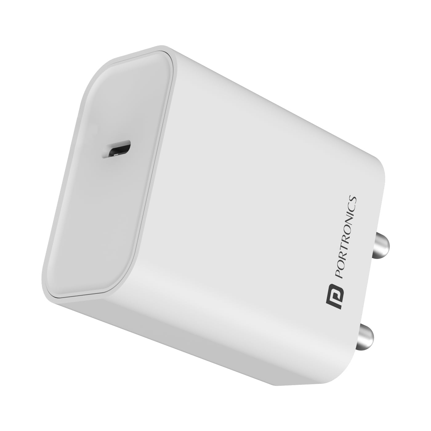 Portronics Adapto 25 25W Super Fast Type C PD Wall Charger for iPhone 15/14/13/12/11 All Pro,Max Series, Samsung Galaxy S/A/M/F Series & Other Type C Devices, PPS Protection, Fast Charging Adaptor