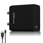 Portronics Adapto One/18W 3A Mach USB Charging Adaptor, Comes with 1M Type-C Cable Single Port Wall Charger for Iphone11, Xs, Xs Max, Xr, X, 8, 7, 6 Plus, Ipad Pro, Air2, Mini3, Mini 4, Samsung S4, S5 - Black