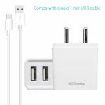 Portronics ADAPTO 646 3.1A Charger with Dual USB Ports (POR-646)