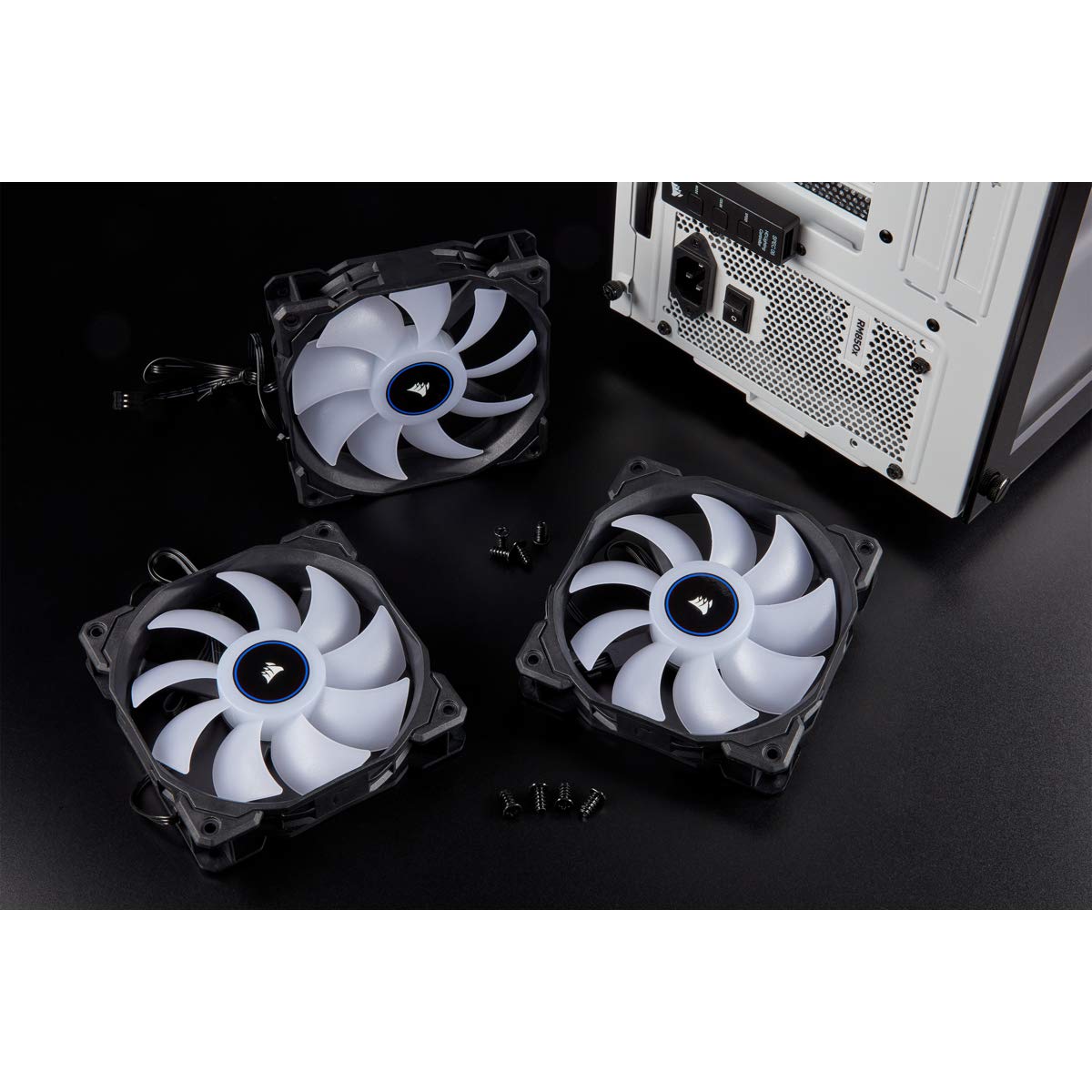 Corsair AF120 Air Series, 120 mm LED Low Noise Cooling Fan - Red (Triple Pack) - Image 2