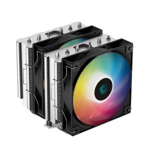 Deepcool AG620 ARGB Dual-Tower 120mm CPU Air Cooler (Support for Intel LGA2066/ 2011-v3/ 2011/ 1700/ 1200/ 1151/ 1150/ 1155 and AMD AM5/AM4) - Black