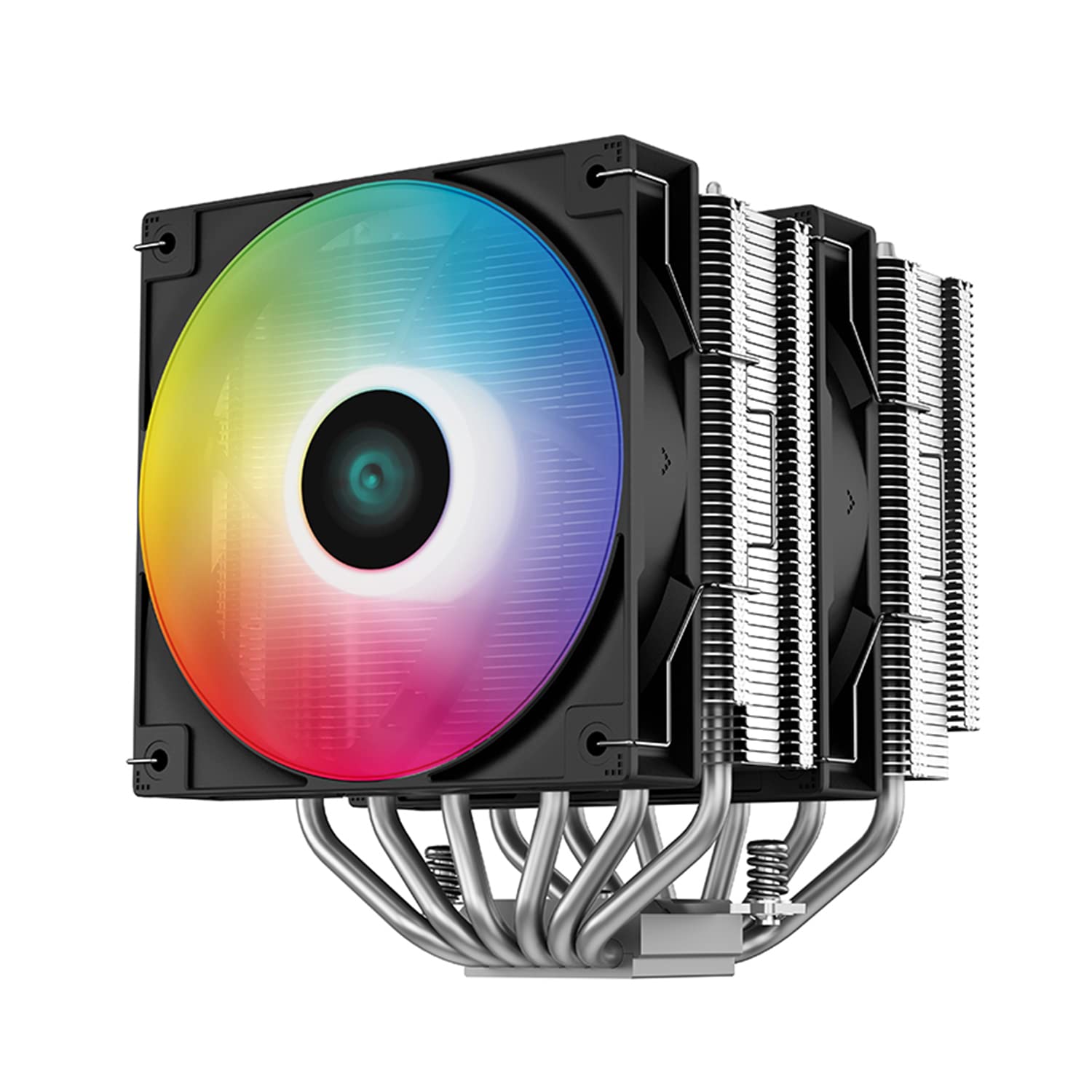 Deepcool AG620 ARGB Dual-Tower 120mm CPU Air Cooler (Support for Intel LGA2066/ 2011-v3/ 2011/ 1700/ 1200/ 1151/ 1150/ 1155 and AMD AM5/AM4) - Black - Image 2