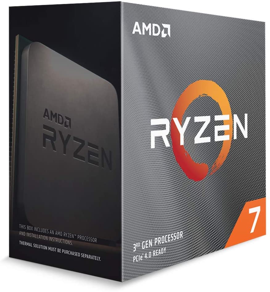 AMD Ryzen 7 3800XT 3rd Gen Desktop Processor (8 Cores/ 3.9Ghz/ 4.7Ghz Turbo/ 36MB Cache)
