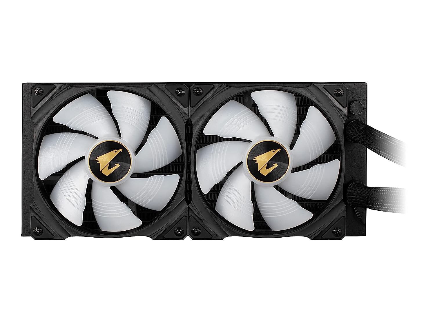 AORUS WATERFORCE X 280 AIO Liquid CPU Cooler, Rotatable Circular LCD Display with Micro SD Support, 280mm Radiator with 2x140mm Low Noise ARGB Fans, Compatible with Intel LGA1700 - Image 3