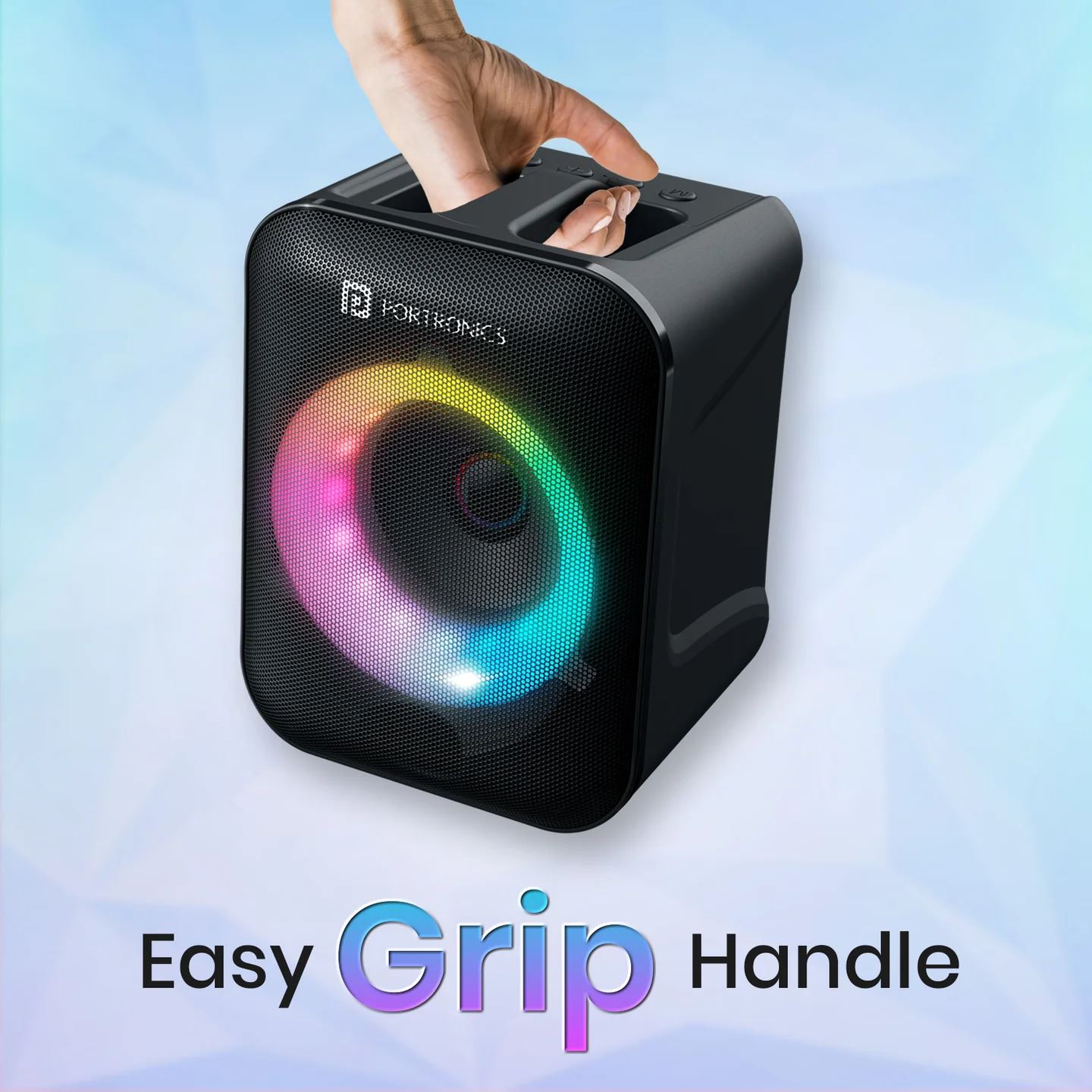 Portronics Apollo One 20W Bluetooth Speaker, Wireless karaoke Mic, Easy Handle Grab, Type C Fast Charging - Image 3