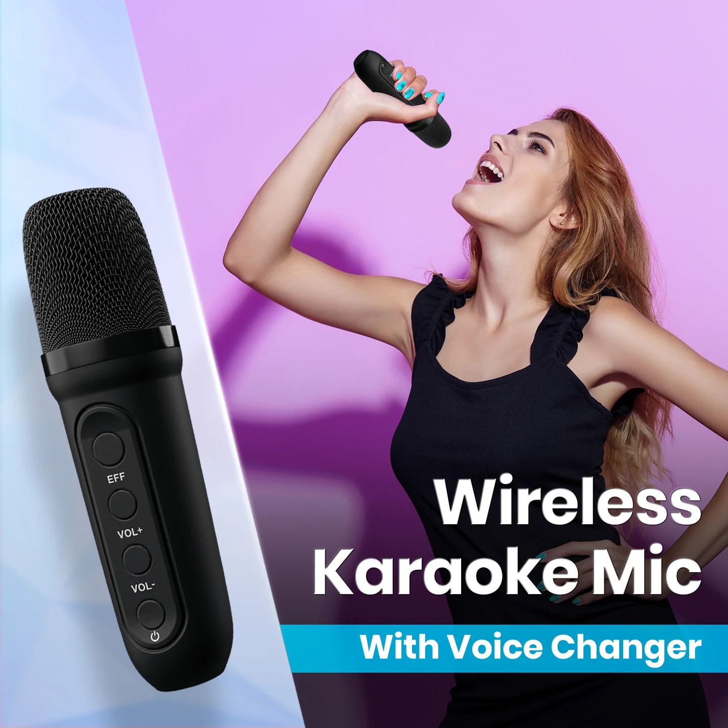 Portronics Apollo One 20W Bluetooth Speaker, Wireless karaoke Mic, Easy Handle Grab, Type C Fast Charging - Image 4
