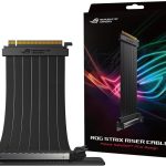 Asus RS200 ROG Strix Riser Cable PCI-E 3.0 x16 High Speed Flexible Extender Card Extension Port, 90 Degree Adapter (240 mm)