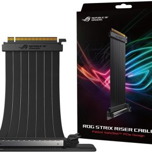 Asus RS200 ROG Strix Riser Cable PCI-E 3.0 x16 High Speed Flexible Extender Card Extension Port, 90 Degree Adapter (240 mm)