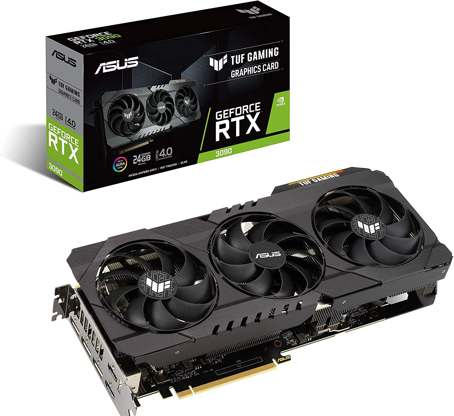 ASUS TUF Gaming GeForce RTX 3090 OC 24GB GDDR6X 384-Bit Triple Fan Graphics Card (TUF-RTX3090-O24G-GAMING)