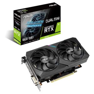 ASUS Dual NVIDIA GeForce RTX 2070 8GB Mini OC Edition GDDR6 Gaming Graphics Card (DUAL-RTX2070-O8G-MINI)