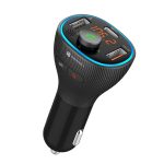 Portronics Auto 15 Bluetooth FM Transmitter in-Car Radio Adapter/ for Hands-Free Calling/ Music Streaming/ USB Reading (PD 20W+QC3.0) Fast Charger/ Supports All Smartphones (Black)