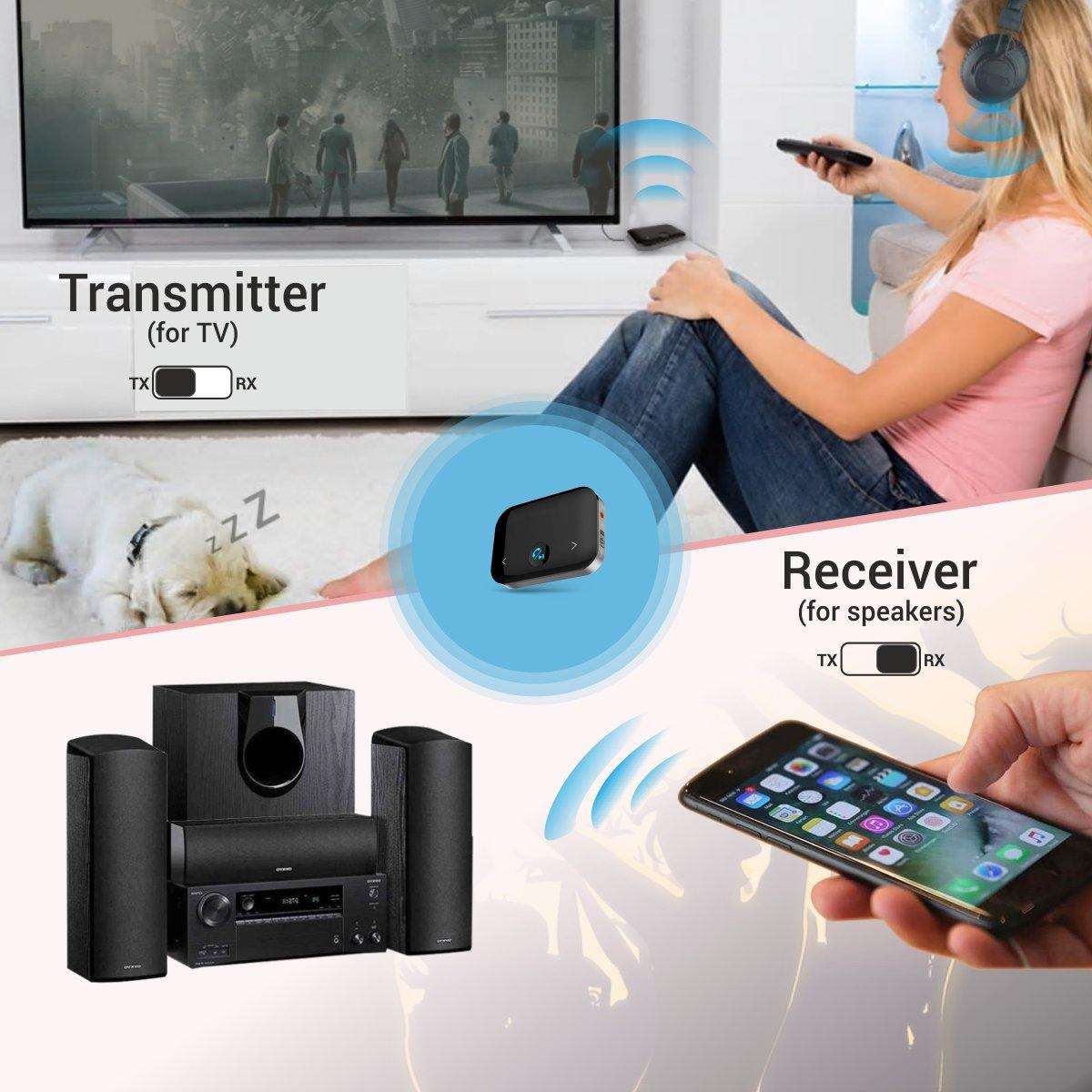 Portronics Auto 14 Wireless Audio Adapter - Bluetooth Transmitter & Receiver (POR-1153) - Image 3