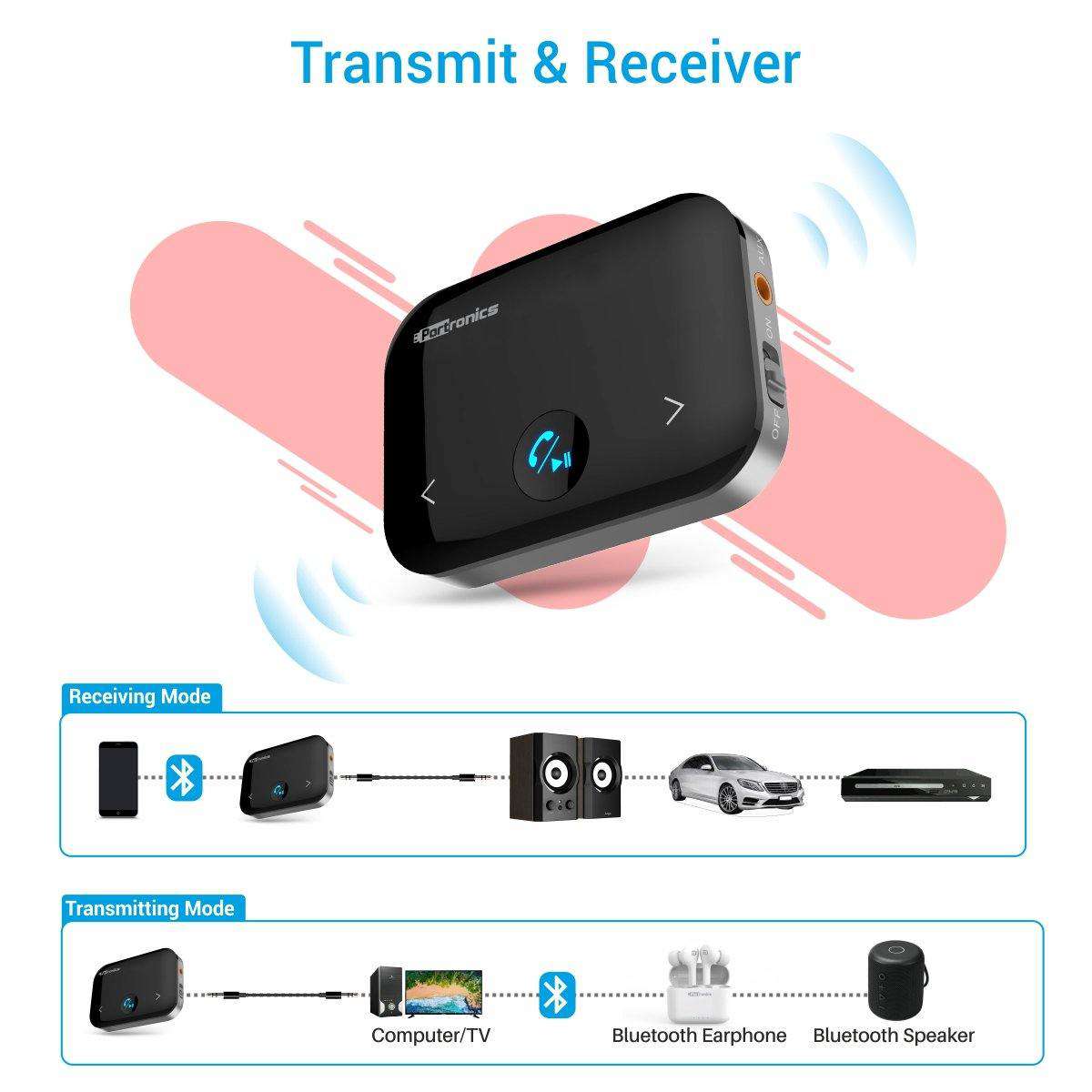 Portronics Auto 14 Wireless Audio Adapter - Bluetooth Transmitter & Receiver (POR-1153) - Image 5