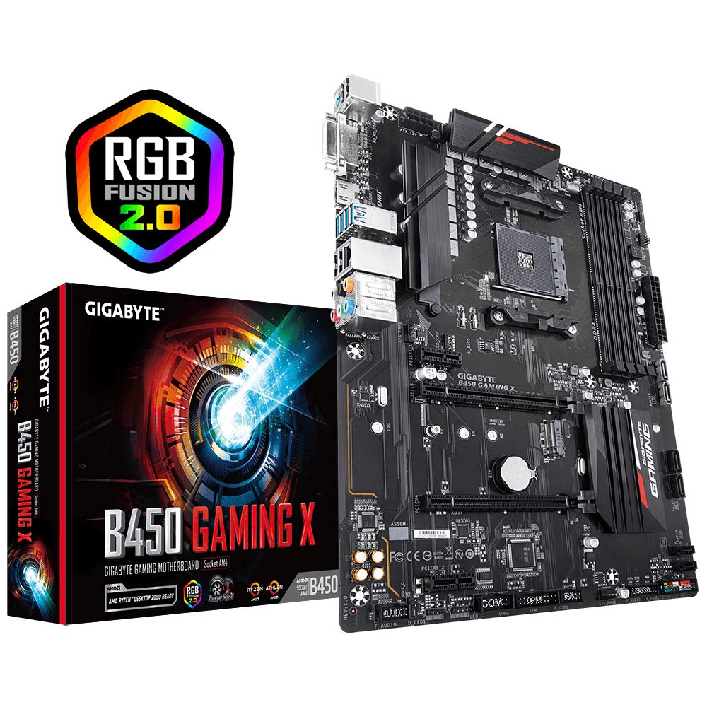 Gigabyte B450 Gaming X Motherboard for AMD Ryzen 3rd Gen/ 2nd Gen/ 1st Gen Ryzen Processors - AM4 Socket