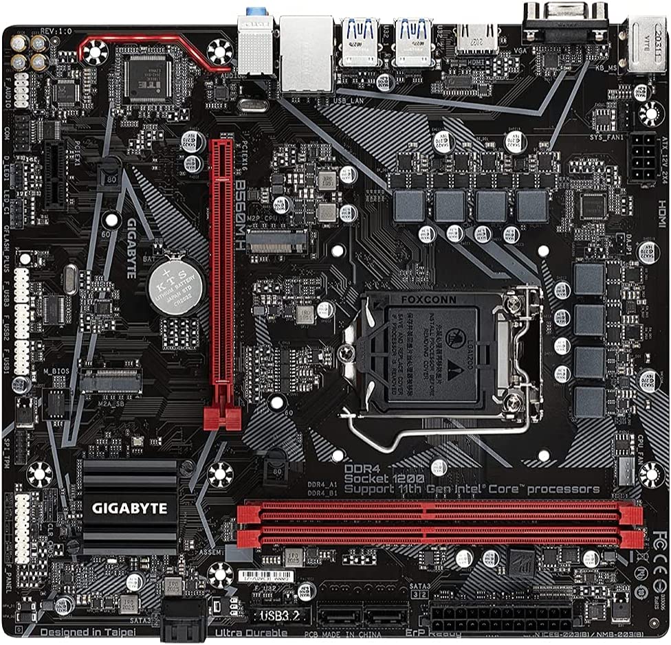 Gigabyte B560M H Micro-ATX Motherboard for Intel 10th/ 11th Gen Processors - LGA1200 Socket - Image 2