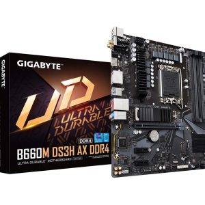 Gigabyte B660M DS3H AX DDR4 (Wi-Fi) Motherboard For Intel 12th Gen Processors - LGA1700 Socket