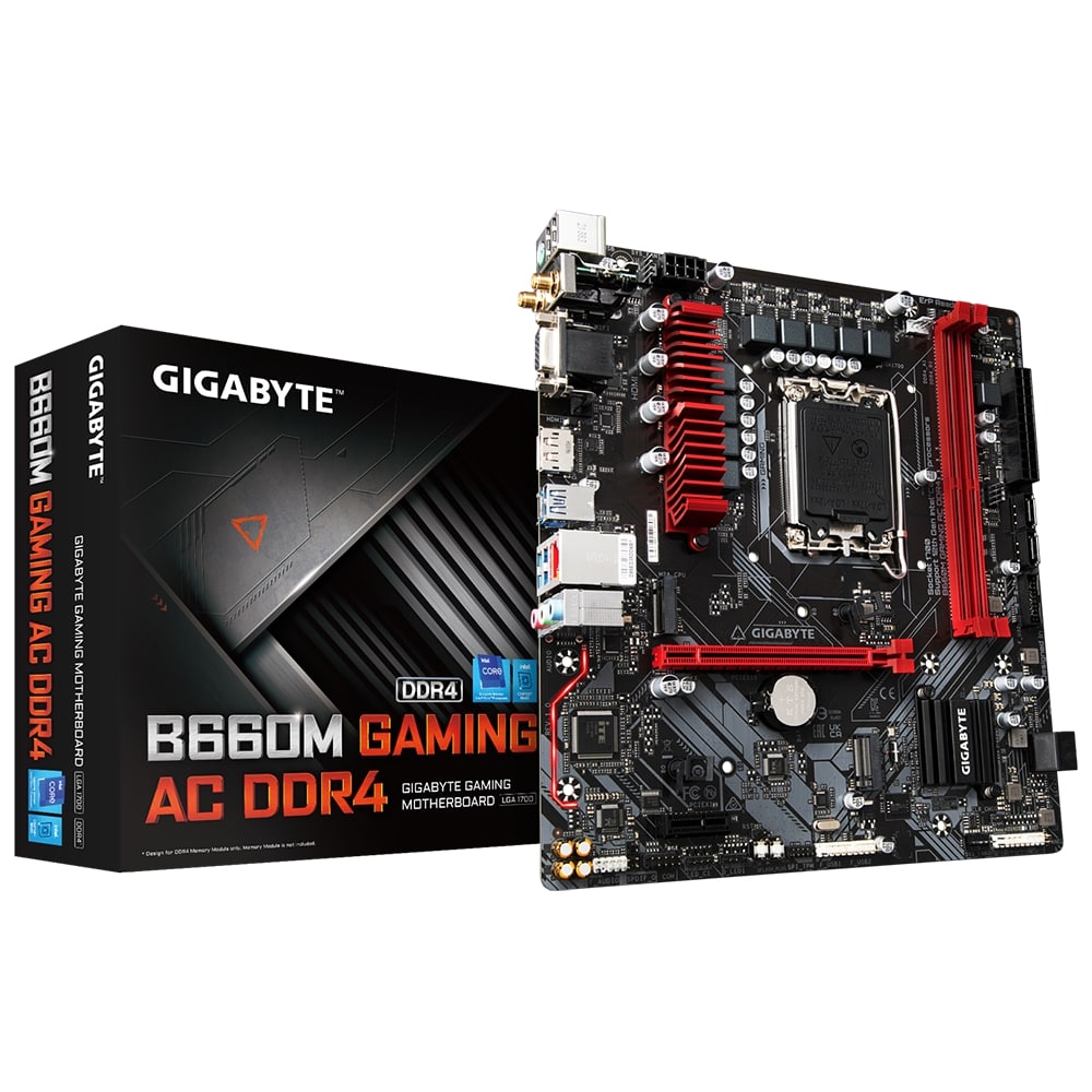 Gigabyte B660M GAMING AC DDR4 (Wi-Fi) Motherboard For Intel 12th Gen Processors - LGA1700 Socket