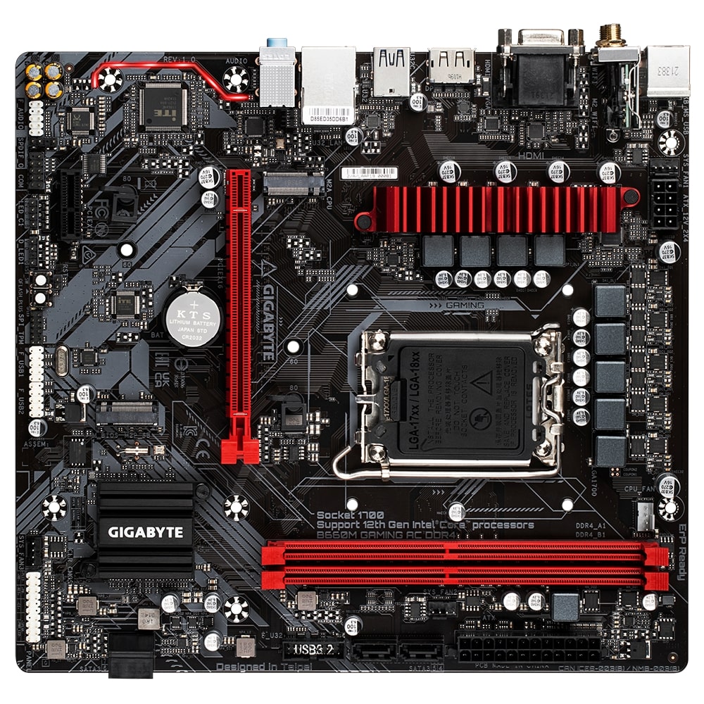 Gigabyte B660M GAMING AC DDR4 (Wi-Fi) Motherboard For Intel 12th Gen Processors - LGA1700 Socket - Image 2