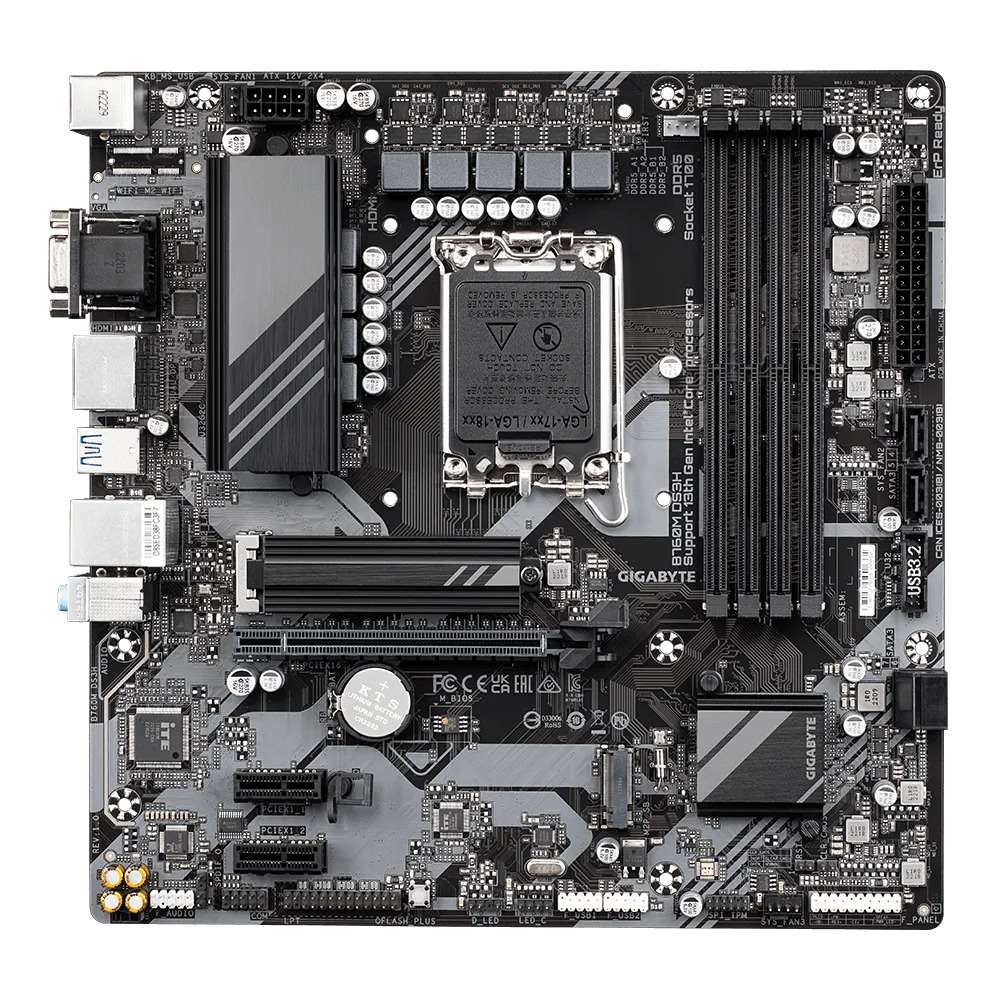Gigabyte B760M DS3H Motherboard (DDR5) for 14th/ 13th and 12th Gen Series Processors - LGA1700 Socket - Image 2