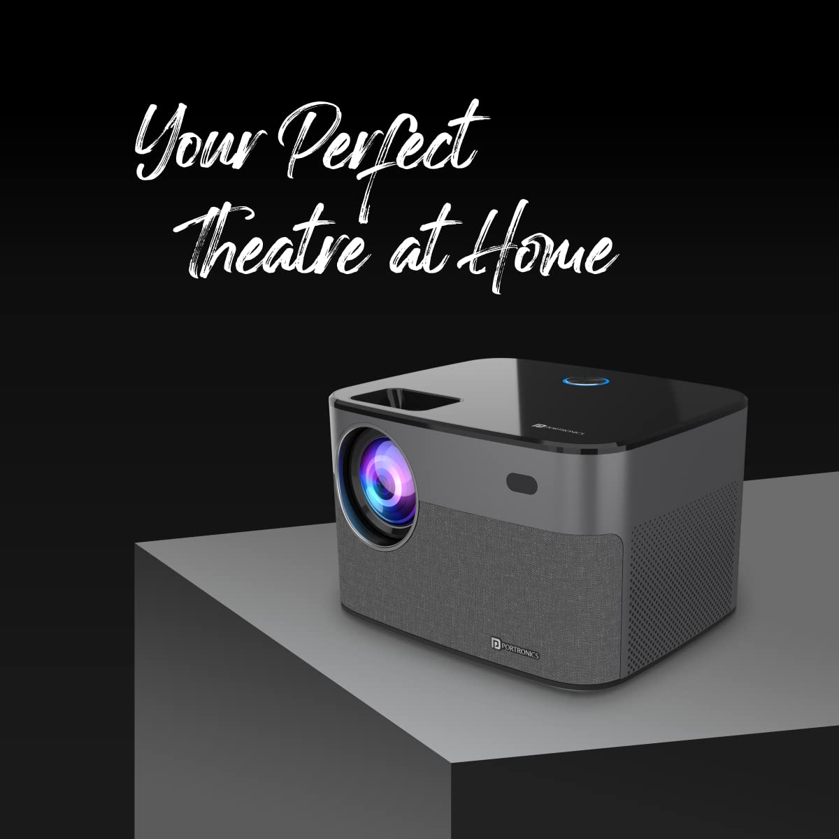 Portronics BEEM 300 Smart WiFi Projector - Screen Mirroring/ 10W in-built Speaker/ MicroSD slot/ HDMI/ LED (POR-282) - Image 2