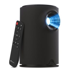 Portronics Beem 410 Smart Led Projector with Android 9.0,3600 Lumens (250 Ansi),1080P Hd Resolution,Up to 200 Inches Screen,WiFi,Screen Mirroring,6W Speaker with Netflix, Hotstar, Prime - Black