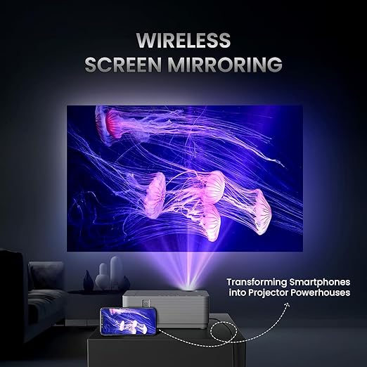 Portronics Beem 420 LED Projector with 3200 Lumens/ 1080p Full HD Native/ Upto 250 Inches Display/ iOS Screen Mirroring/ 5 Watt Speaker (White) - Image 5