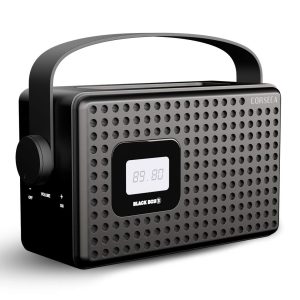 Just Corseca Black Boy 3 Premium Wireless Bluetooth Speaker with FM Radio & Alarm & AUX & USB Port - Black