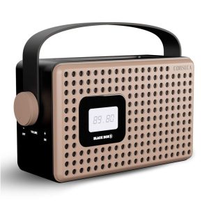 Just Corseca Black Boy 3 Premium Wireless Bluetooth Speaker with FM Radio & Alarm & AUX & USB Port - Copper