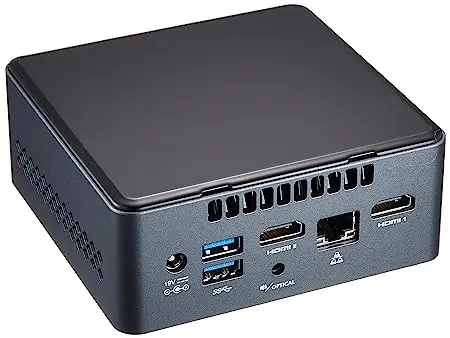 Intel NUC Mini PC Kit NUC7PJYHN with Pentium J5040 Processor/ Integrated Graphics/ Wi-Fi/ 8GB Ram Slot/ Memory Card Slot/ 2 HDMI/ 6 USB Ports - Image 2