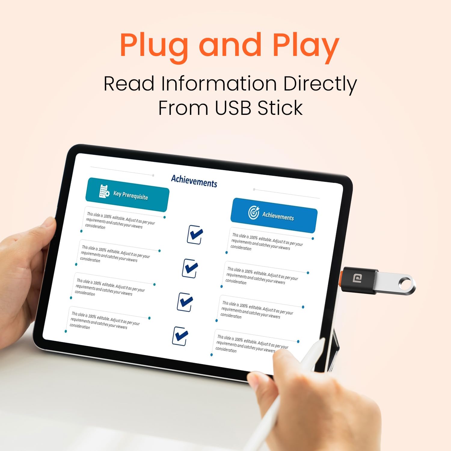 Portronics Bridge Y USB 3.0 to Type C OTG Adapter, 10Gbps High Speed Data Transfer, Thunderbolt to USB Adapter, Compatible for All Type C Devices, Smartphone, Laptops, Tablets, Chargers, MacBook - Image 5