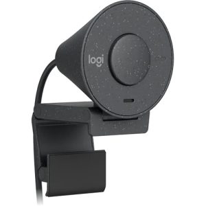 Logitech Brio 300 Full HD Webcam with Privacy Shutter/ Noise Reduction Microphone/ USB-C/ Auto Light Correction/ Certified for Zoom, Microsoft Teams, Google Meet - Graphite
